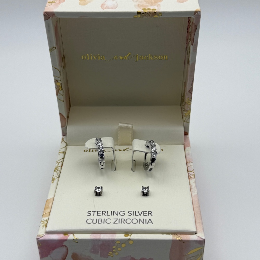 Olivia and Jackson Sterling Silver Earring Set w/ Box